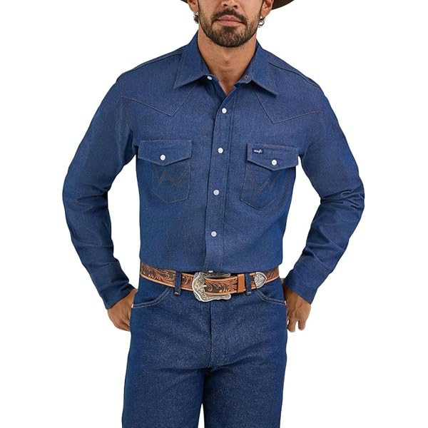 Amazon.co.jp: [ラングラー] 70127MW Western Shirt USA企画 未洗い